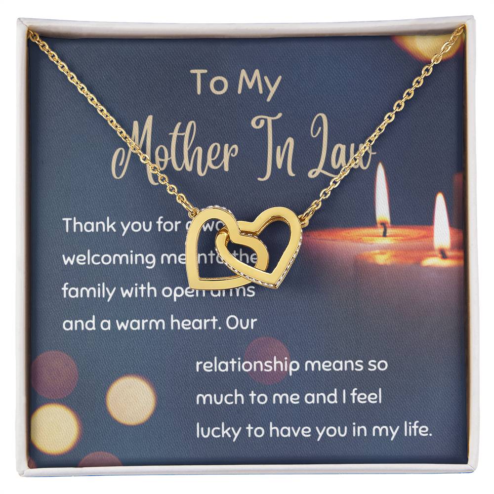 Gift for Mother in law Interlocking Hearts Necklace