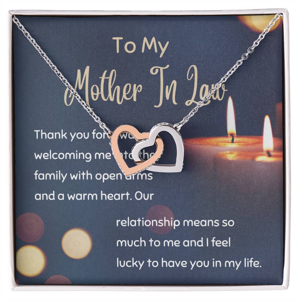 Gift for Mother in law Interlocking Hearts Necklace